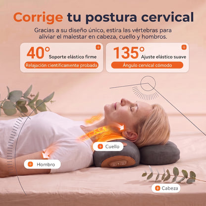 Corrección de la postura y curvatura cervical con almohada ortopédica Kuravita