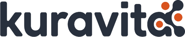 Logo oficial de Kuravita™, especialistas en dispositivos terapéuticos y alivio del dolor cervical.